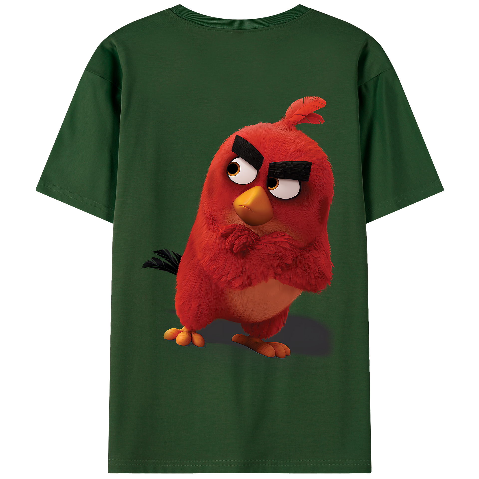 （画像用） Angry Birds アングリーバード 綿100％半袖Tシャツ（背面プリント）
